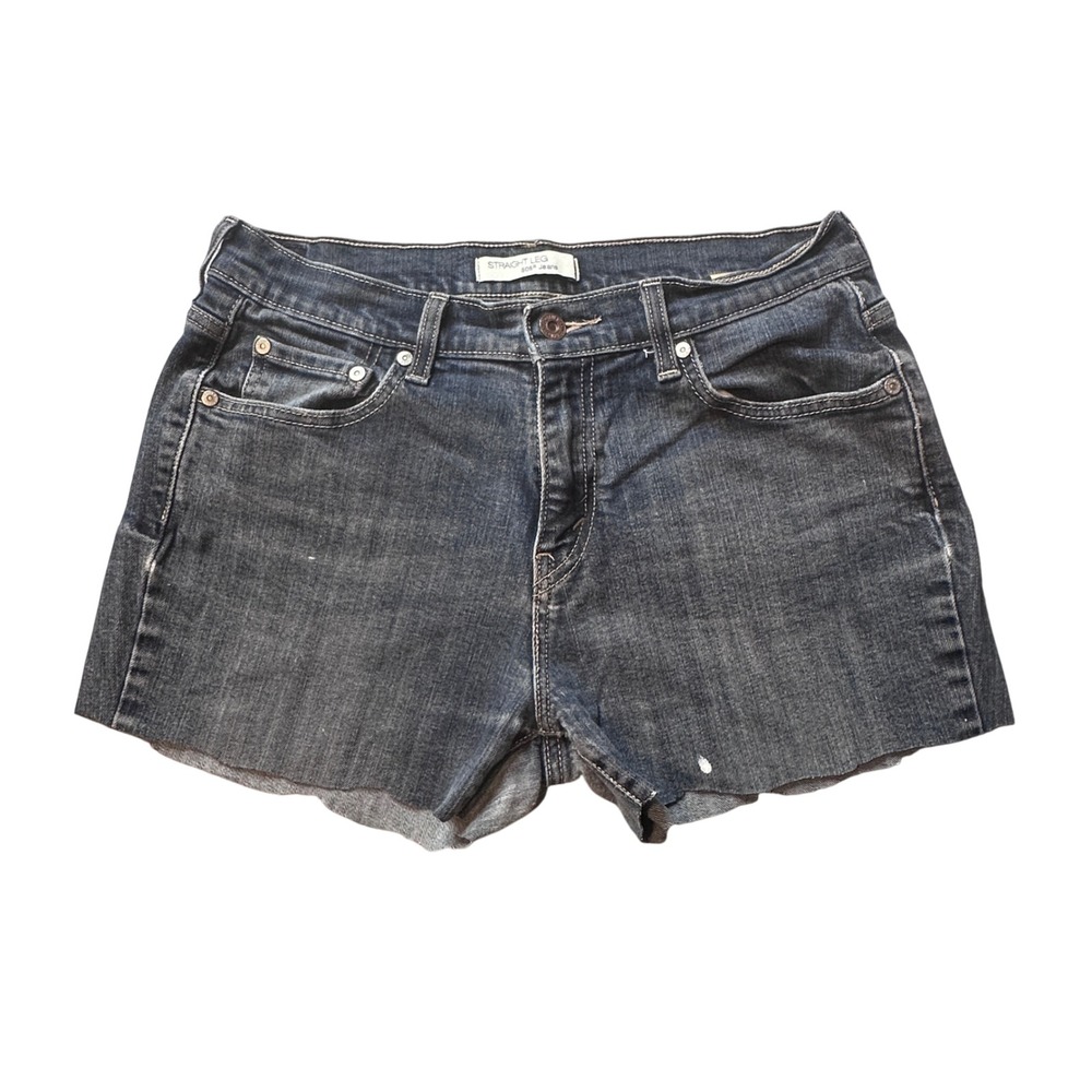Vintage Levi's 505 Jean Shorts Womens 10 Short Blue Cut‎ Off Raw Hem Denim Y2K